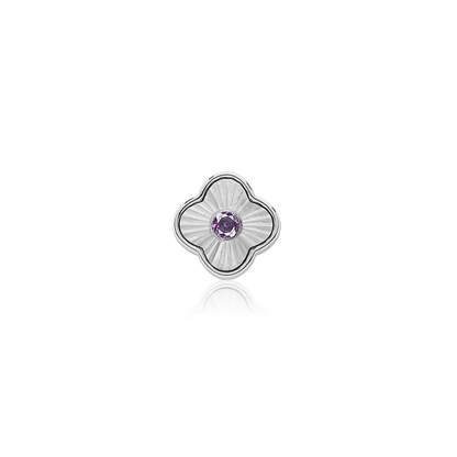 Textured Clover Charms (Silver) - &