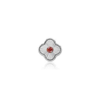 Textured Clover Charms (Silver) - &