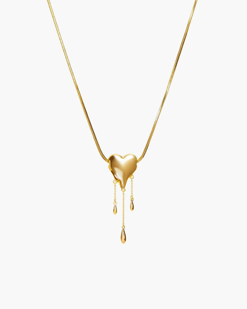 Venom’s Golden Drip Heart Necklace