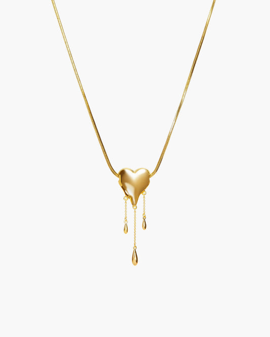 Venom’s Golden Drip Heart Necklace